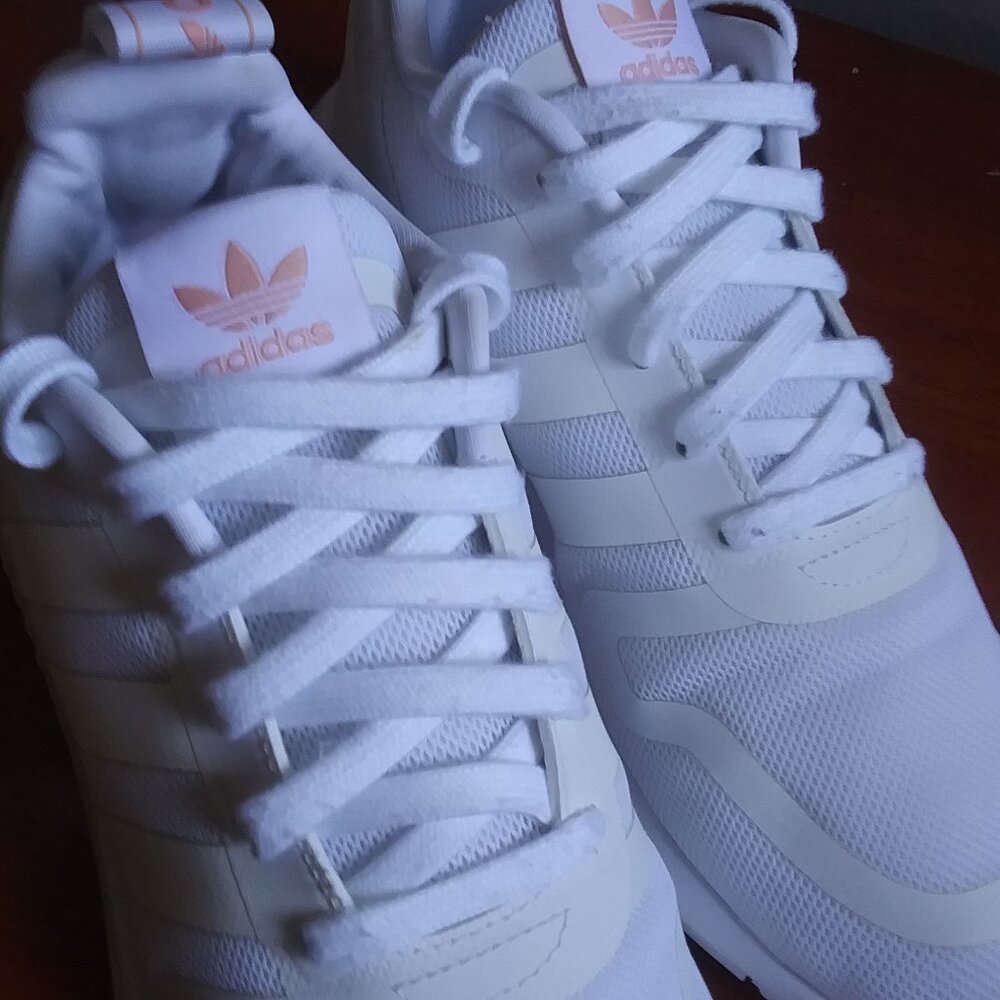 Women's Original Adidas MultixTriple Running Shoes Sneakers Mesh White sz 8